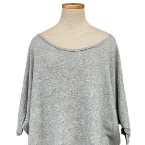 VINCE Shirt Oversized T-Shirt Grey Wide Neck Dolman Sleeve Medium